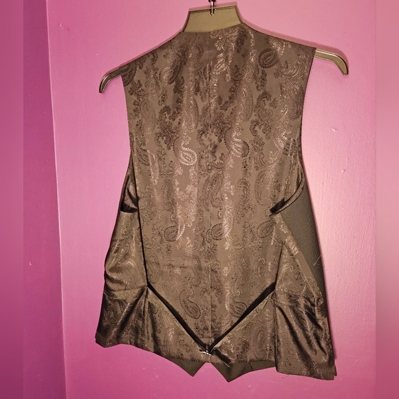 Joseph Abboud Custom Made Herringbone/Paisley Vest And Slacks Bundle - Picture 4 of 13